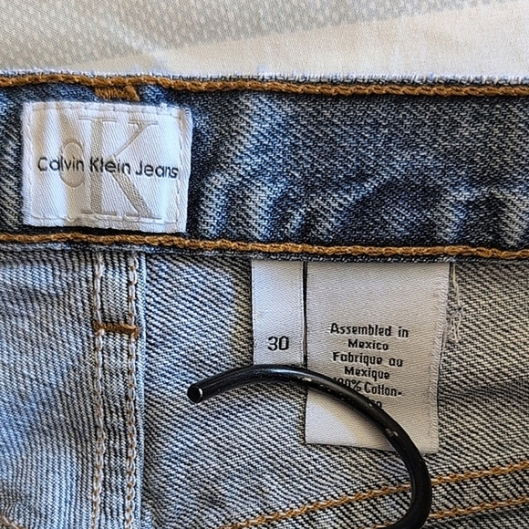 Vintage 90s Womens 30x30 Calvin Klein Jeans Dark Stone Wash Distressed Casual - Picture 8 of 9